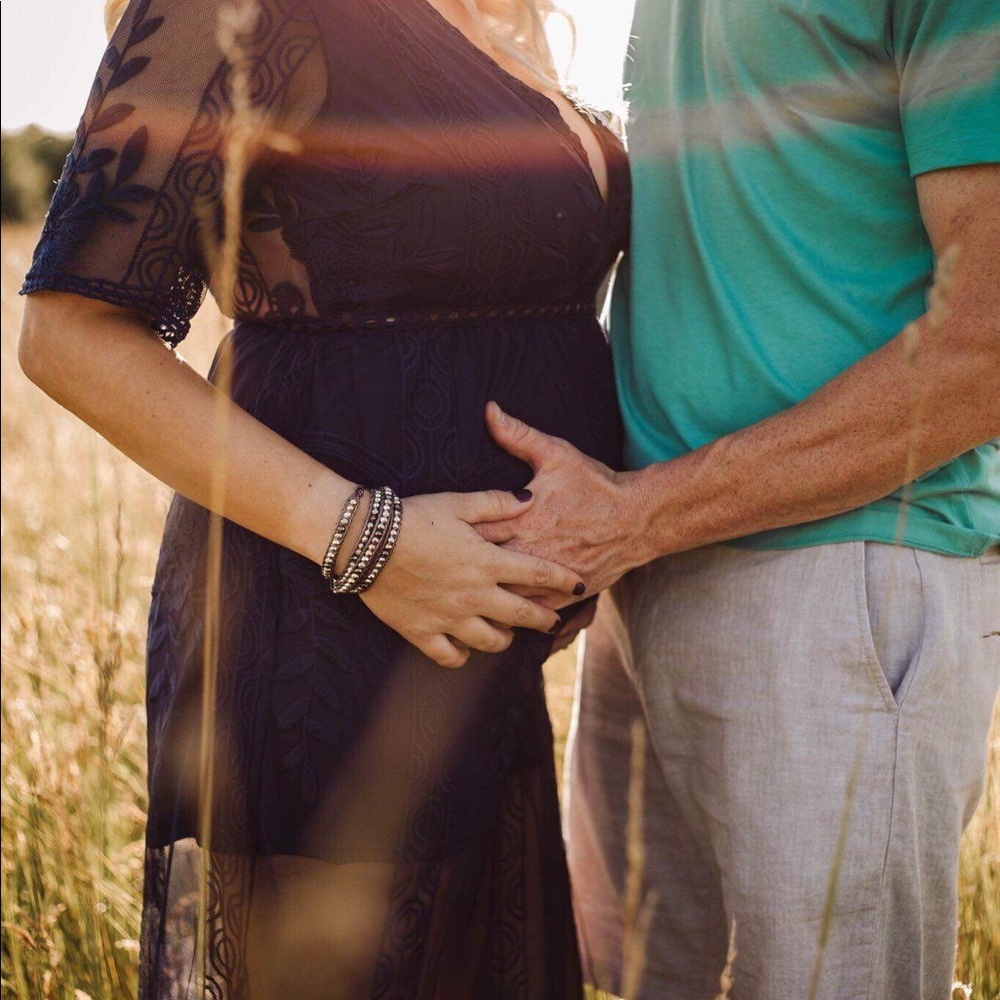 Navy Lace maxi romper